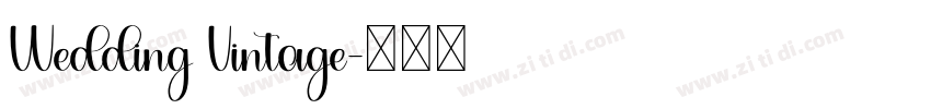 Wedding Vintage字体转换